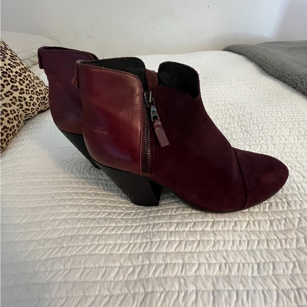 Women's Burgundy Ankle Boots
